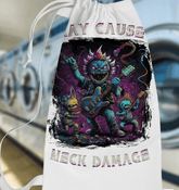 May Cause Neck Damage Laundry Bag - Beyond T-shirts